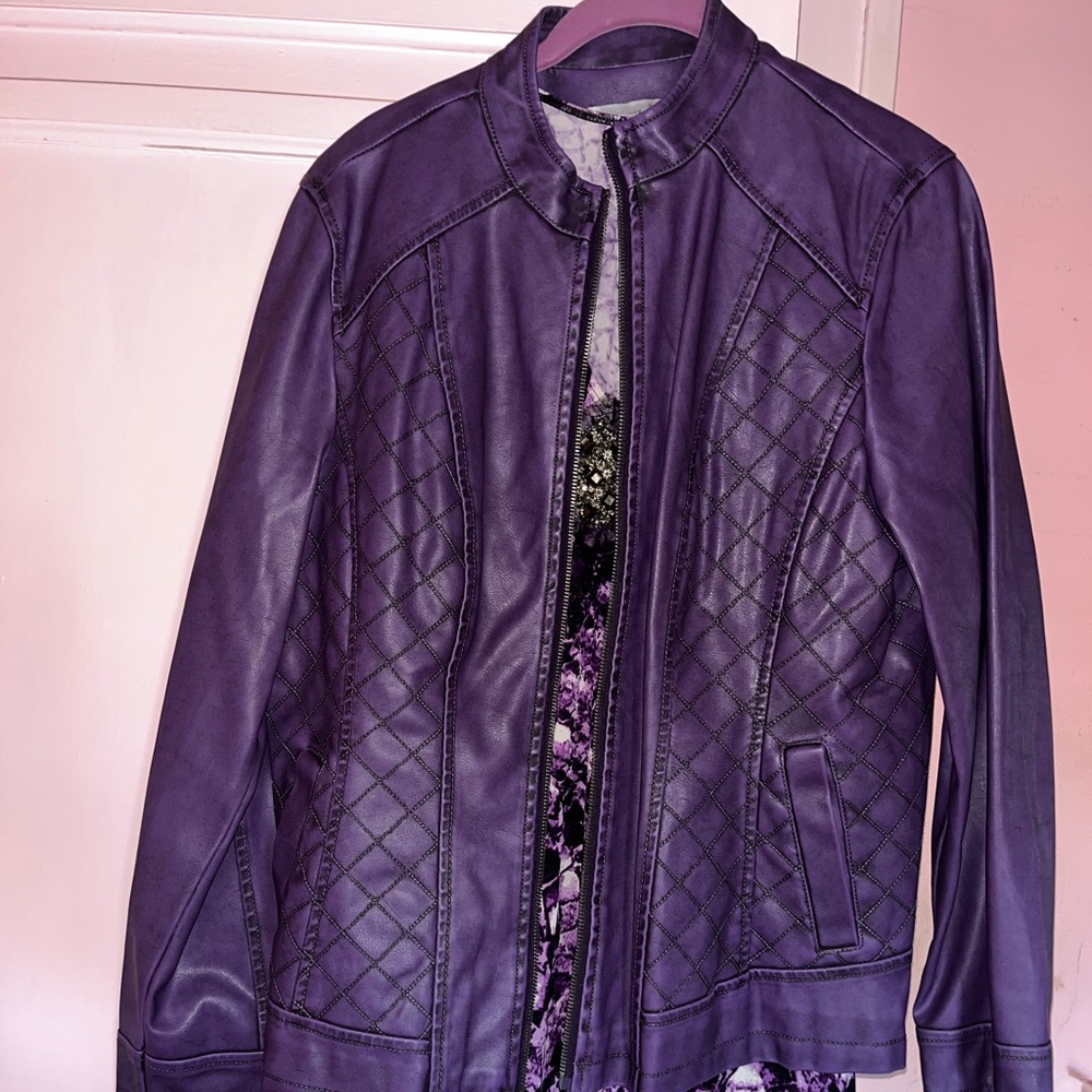 Ladies Faux Leather Jacket = $20